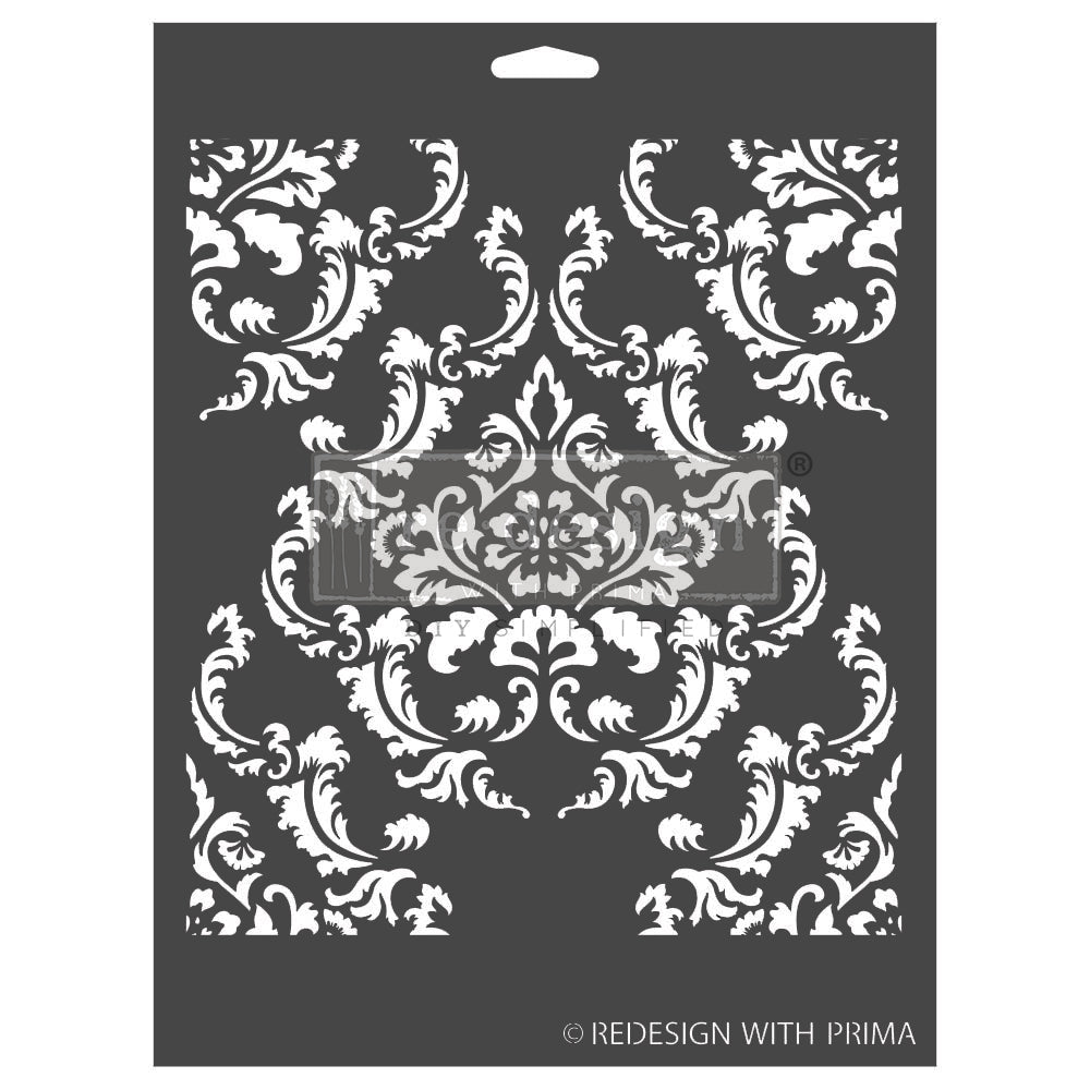 Regal Striae - 3D DECOR STENCILS® – 1 PC, SHEET SIZE 9″X12″ - Limited Release