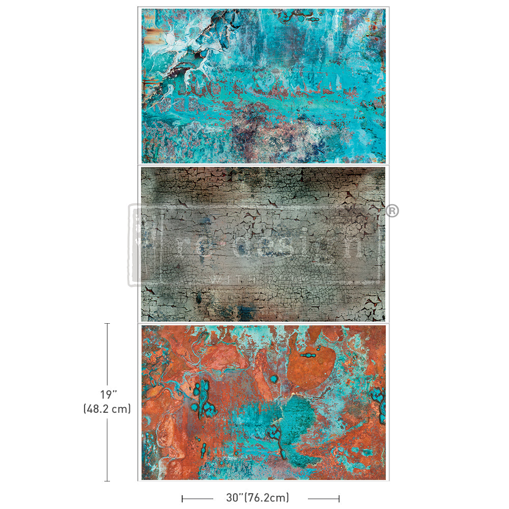 Rustic Romance - DECOUPAGE DECOR TISSUE PAPER PACK -3 Sheets 19.5″X30″ EACH - Limited Release