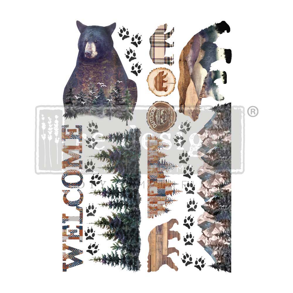 Cabin Getaway - Rub-On Furniture Decal Transfer by Redesign with Prima!