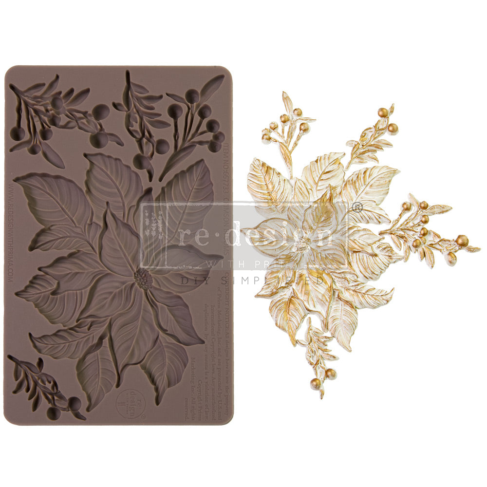 Crimson Blooms - Decor Mould - Redesign with Prima - LIMITED EDITION