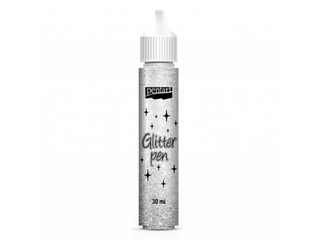 Glitter pen 30 ml silver