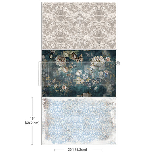 Heartfelt Memories - DECOUPAGE DECOR TISSUE PAPER PACK -3 Sheets 19.5″X30″ EACH - Limited Release
