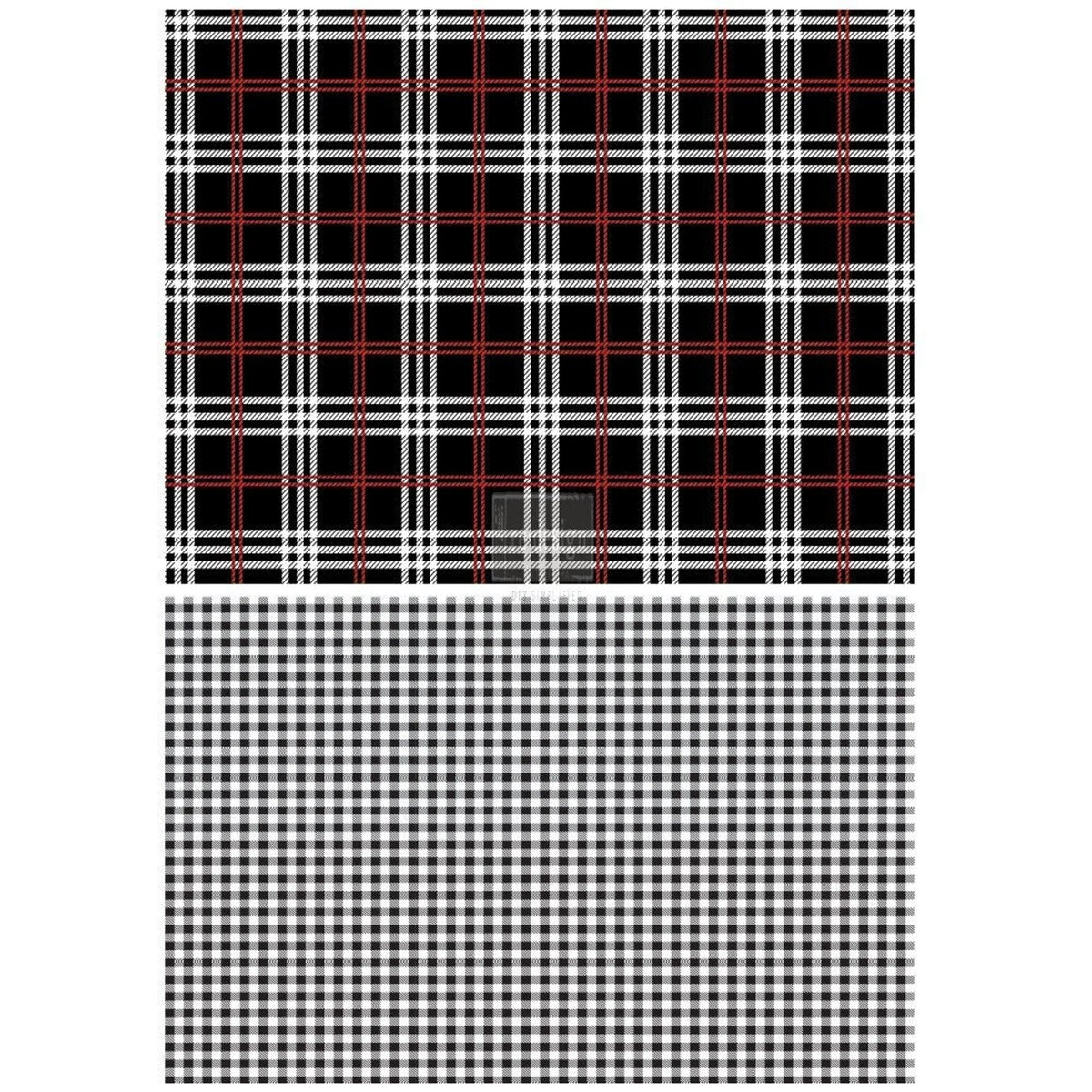 Gingham Black - Rub-On Furniture Decal Transfer by Redesign with Prima!