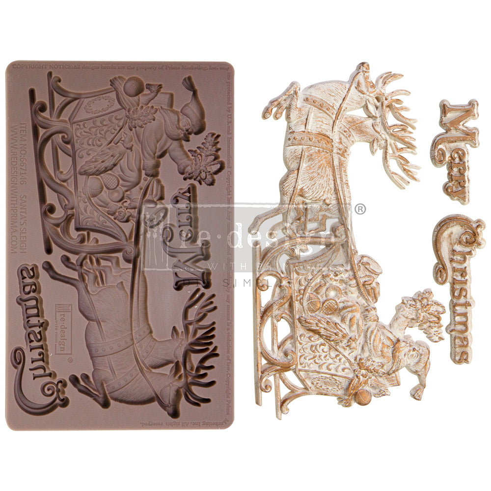 Santa's Sleigh - Decor Mould - Redesign with Prima - Limited Edition