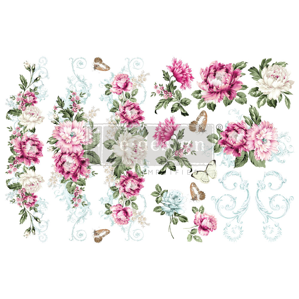 Springtime Peonies H2O Transfer - Redesign with Prima