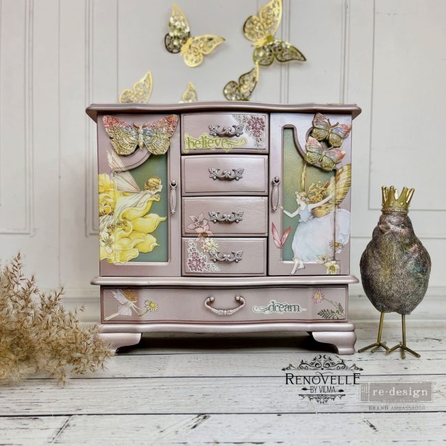 Fairy Flowers - Rub-On Furniture Decal Mini-Transfer by Redesign with Prima!