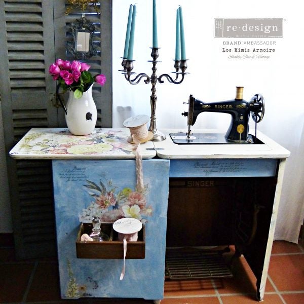 Life in Full Bloom - Rub-On Furniture Decal transfer by redesign with Prima!