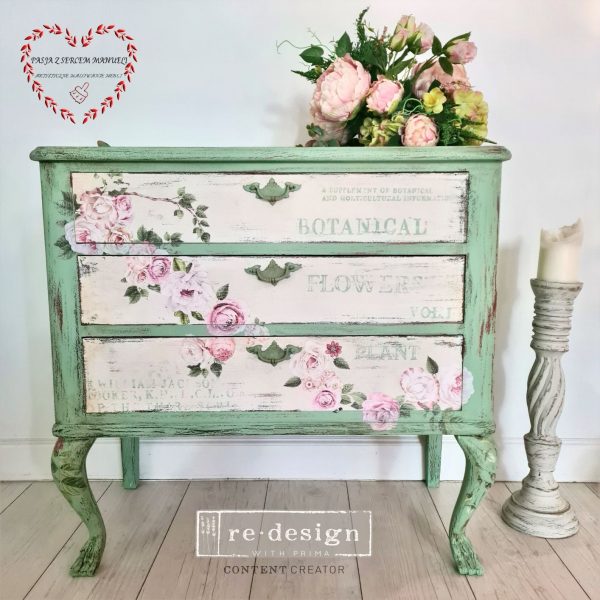 Delicate Roses - Rub-On Furniture Decal Mini-Transfer by Redesign with Prima!