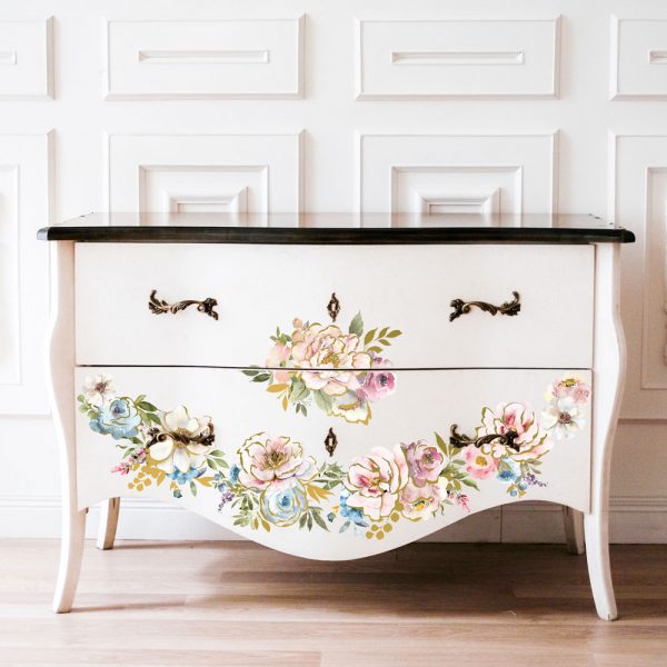 Sun Kissed Decor transfer by redesign with Prima! Furniture decal transfer!