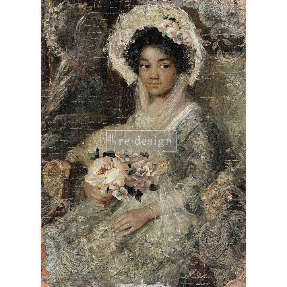 Beautiful Portrait - A1 Decoupage Paper