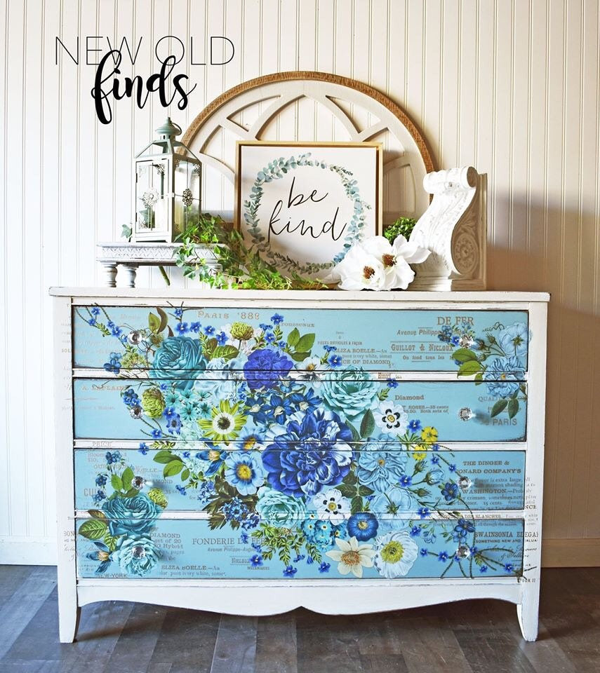 Cosmic Roses - Rub-On Furniture Decal Transfer by redesign with Prima!