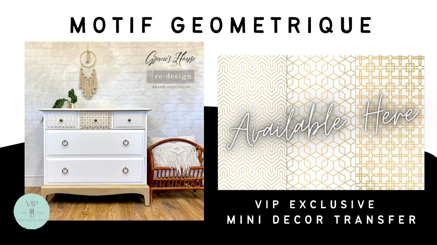 Motif Geometrique - VIP Exclusive - Mini-Transfer by Redesign with Prima!