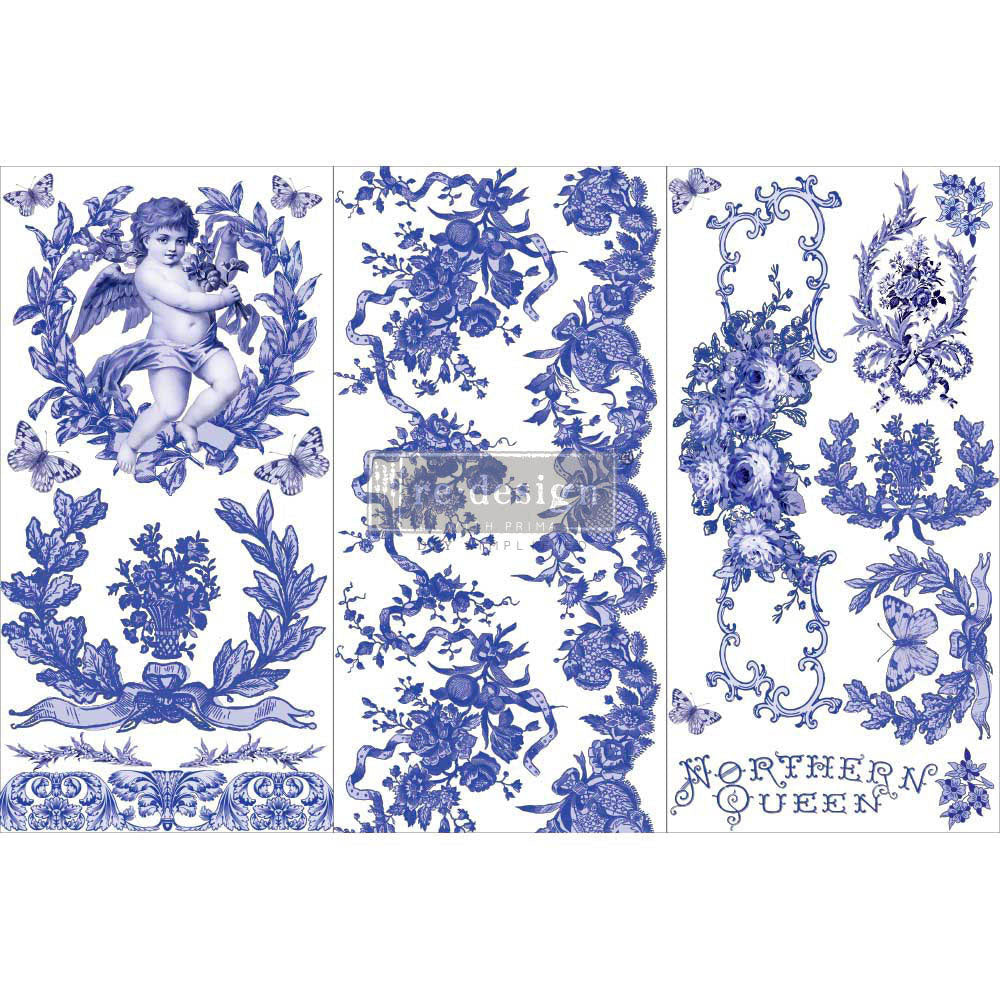 French Blue - Rub-On Furniture Decal Mini-Transfer by Redesign with Prima!