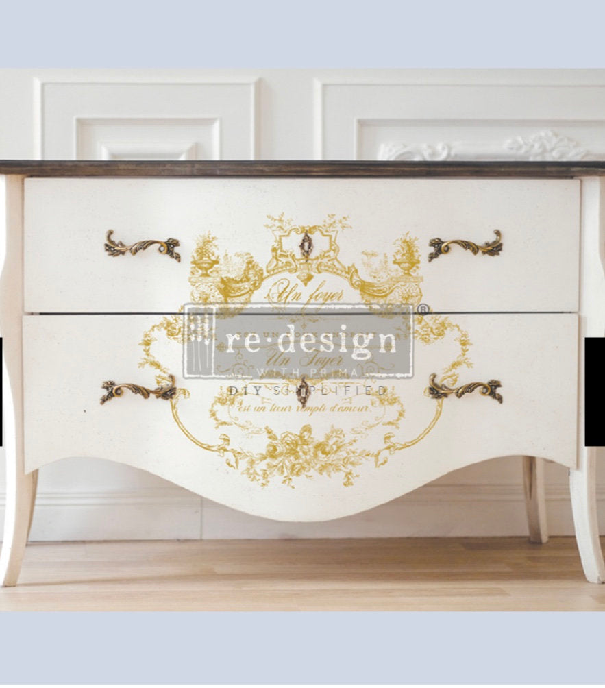 Lovely Script - Rub-On Furniture Decal transfer by redesign with Prima!