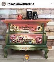 Ruby Rose - Rub-On Furniture Decal transfer by redesign with Prima!