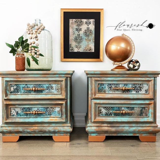 Patina Flourish - Decoupage Paper