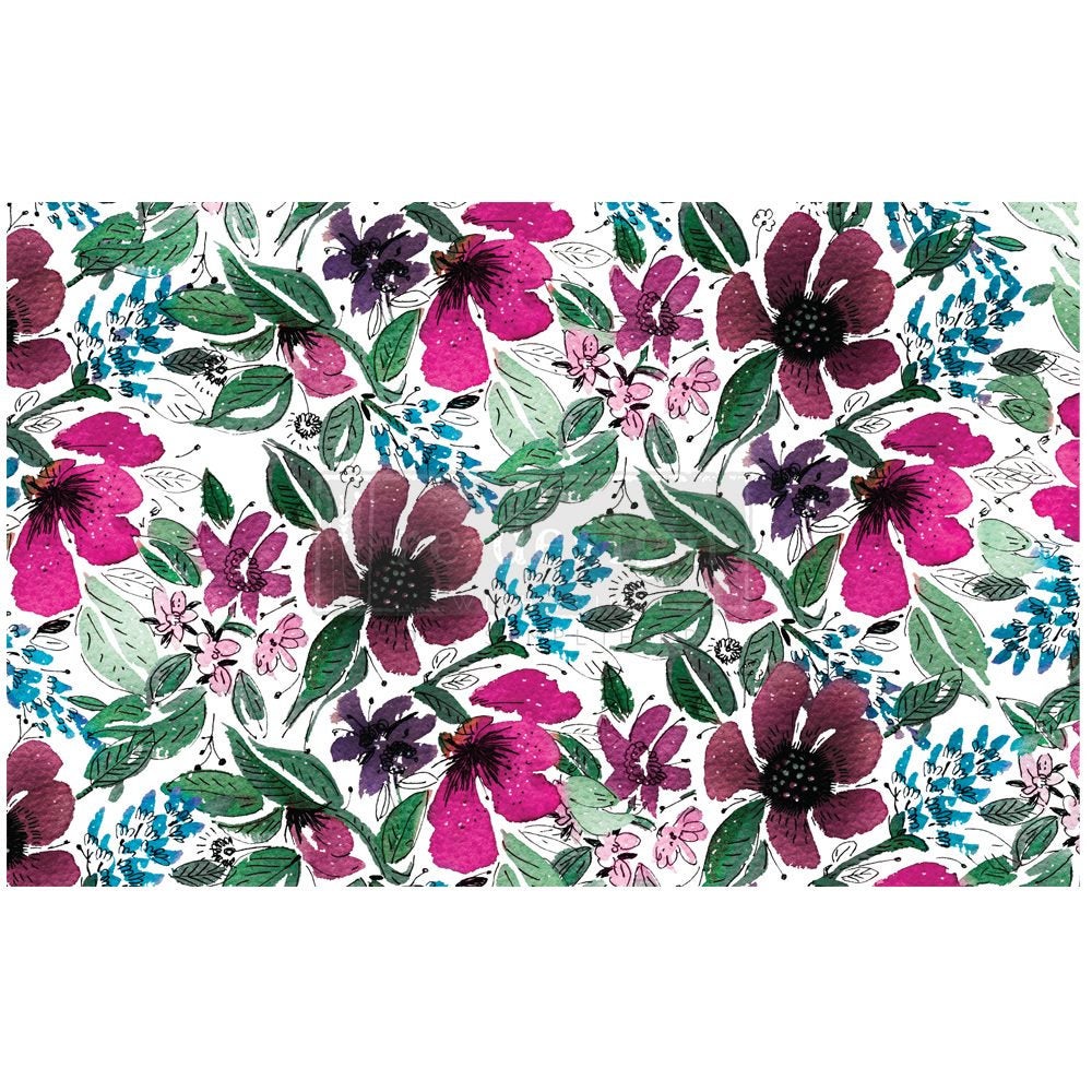 Watercolor Flora - Decoupage Paper