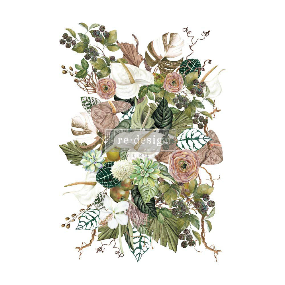 Anthurium - Rub-On Furniture Decal Transfer by Redesign with Prima!