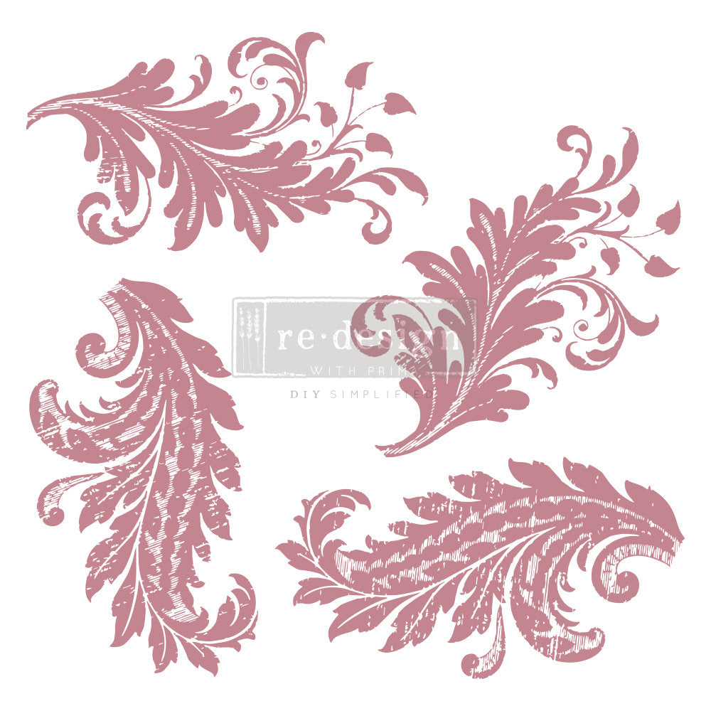 ROYAL FLOURISH – 12″X12″ (4 PCS) - Decor Stamps by redesign with Prima!