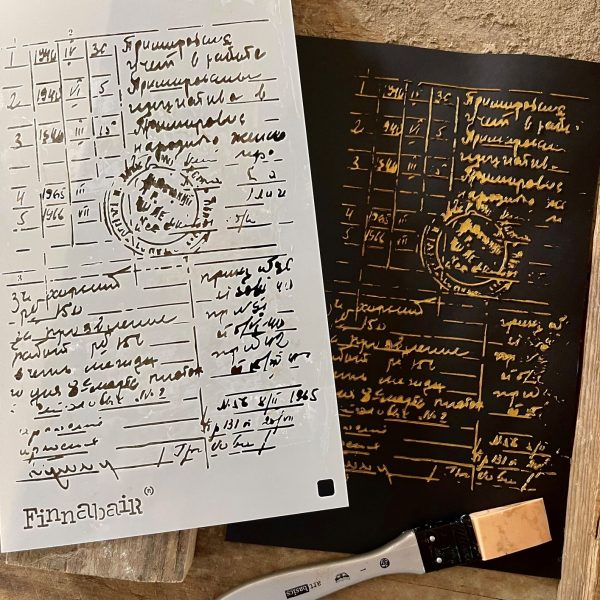 Machinery Stencil by Finnabair redesign with Prima! NEW!