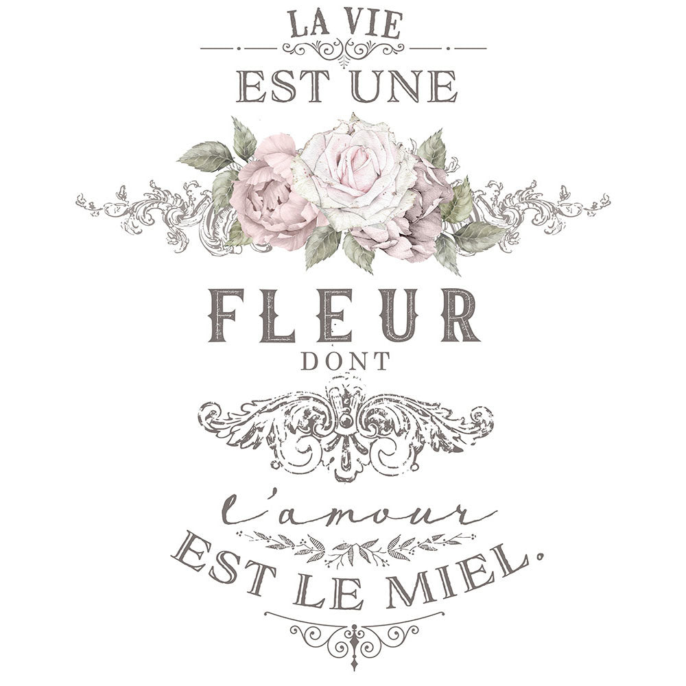 L' Amour Est Le Miel Transfer by Re Design with Prima! Furniture transfer decal
