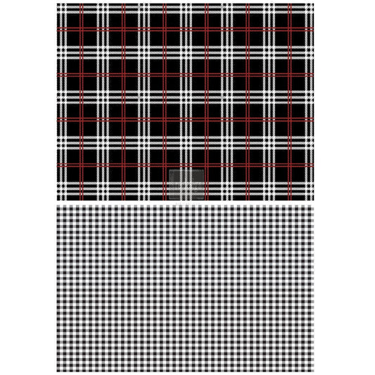 Gingham Black - Discontinued - Furniture Decal Transfer by Redesign with Prima!