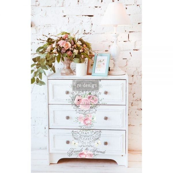 Overflowing Love transfer by redesign with Prima! Furniture decal transfer!
