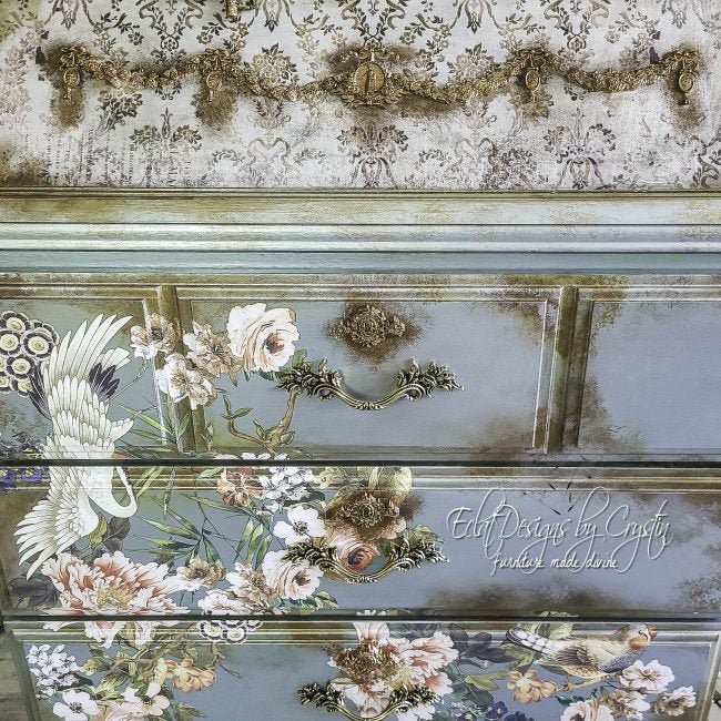 Washed Damask - Decoupage Paper