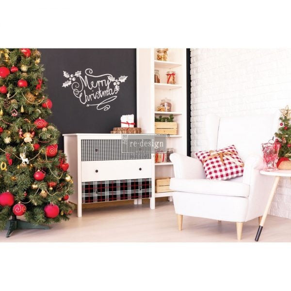 Gingham Black - Discontinued - Furniture Decal Transfer by Redesign with Prima!