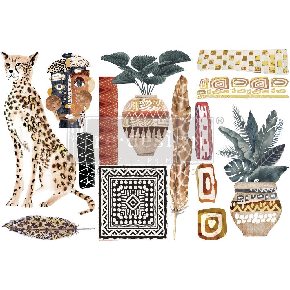 Tribal Essence - Rub-On Furniture Decal Mini-Transfer by Redesign with Prima!