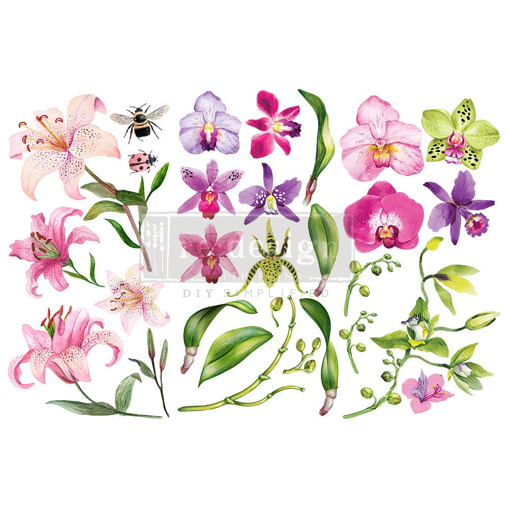 Sunset Tropics - Rub-On Furniture Decal Mini-Transfer by Redesign with Prima!
