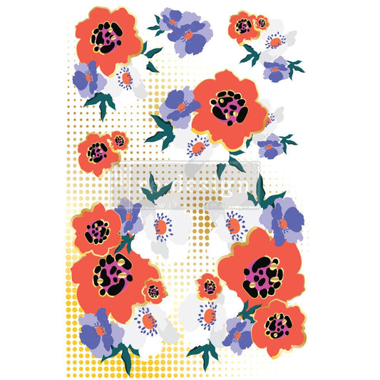 Modernist Floral CeCe Transfer by Redesign with Prima! Furniture decal transfer!