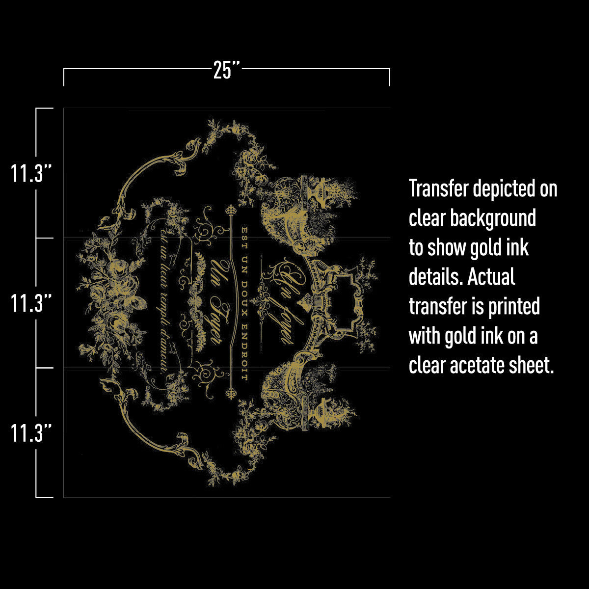 Lovely Script - Rub-On Furniture Decal transfer by redesign with Prima!