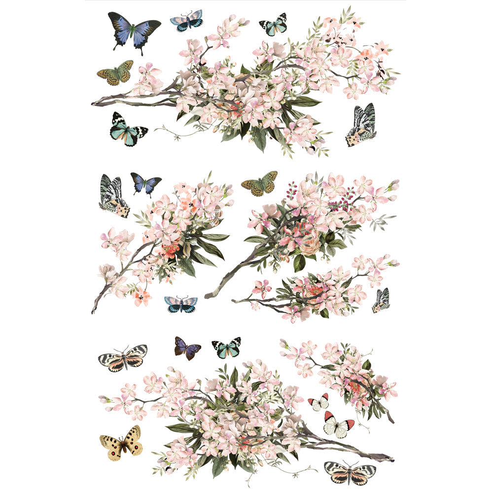 Blossom Botanica - VIP Exclusive - Rub-On Furniture Decal transfer by redesign with Prima!