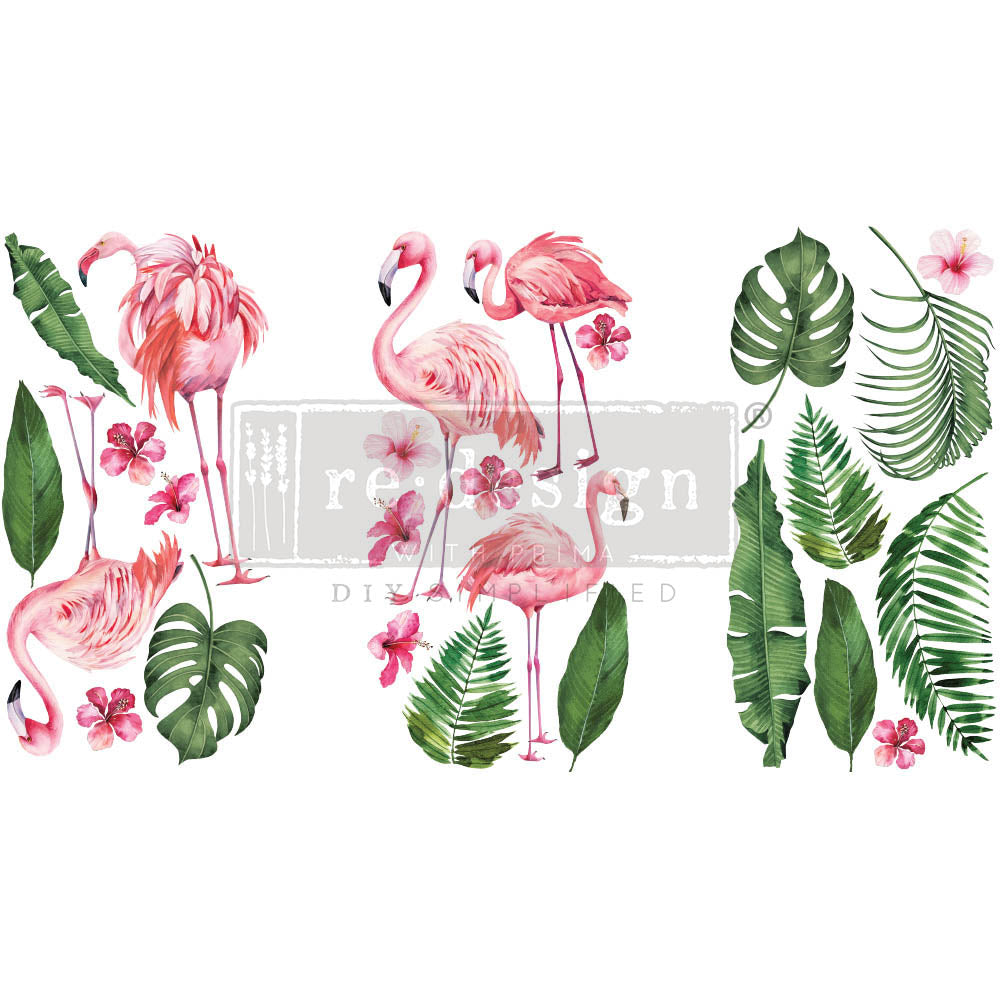 Flamingo Pink - Rub-On Decor Mini-Transfer by Redesign with Prima!