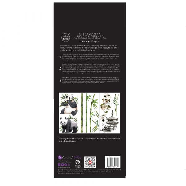 Panda Sweet - Rub-On Furniture Decal Mini-Transfer by Redesign with Prima!