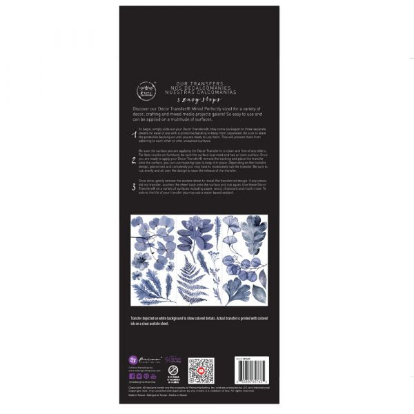 Indigo - Rub-On Furniture Decal Mini-Transfer by Redesign with Prima!