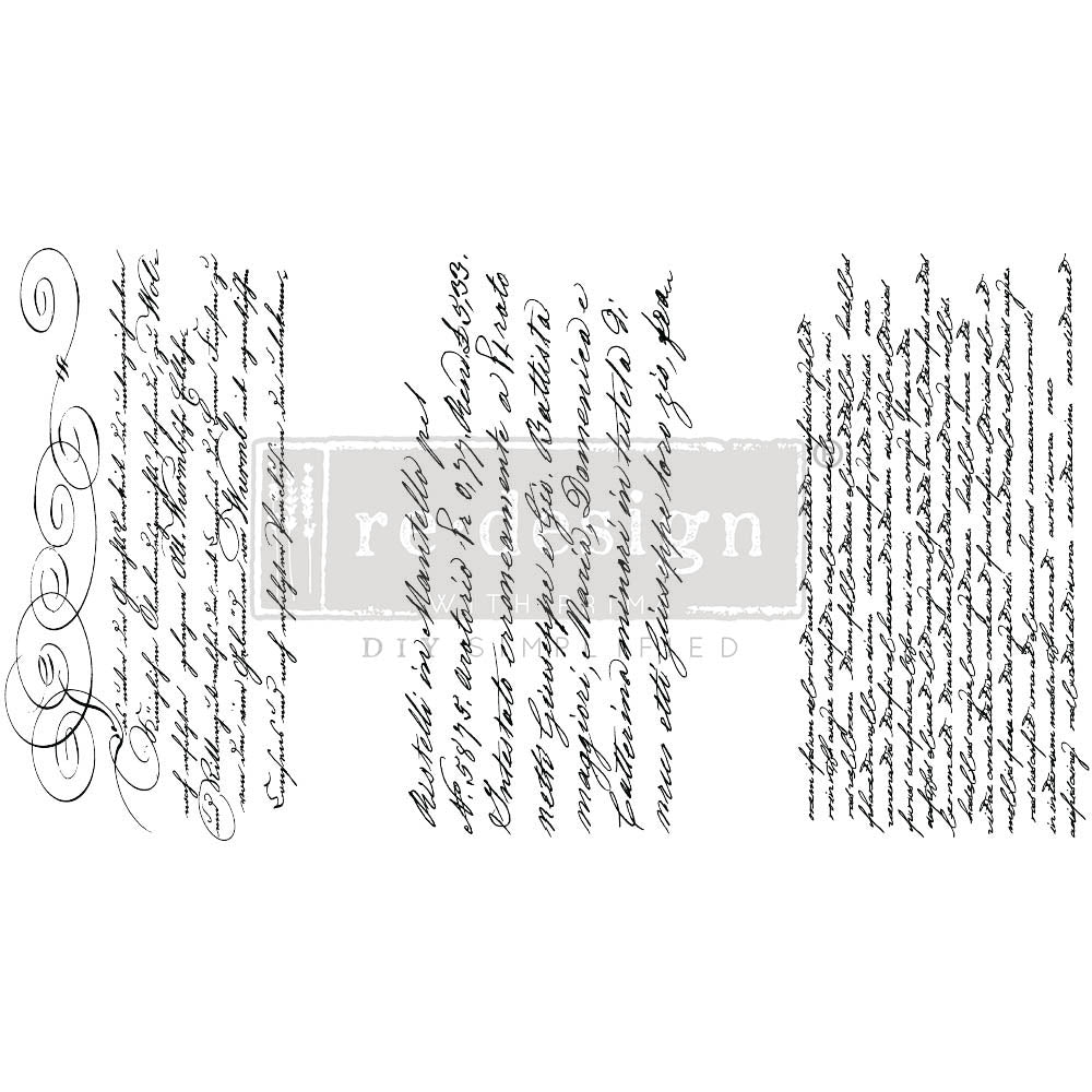 Secret Letter - Rub-On Decor Mini-Transfer by Redesign with Prima!
