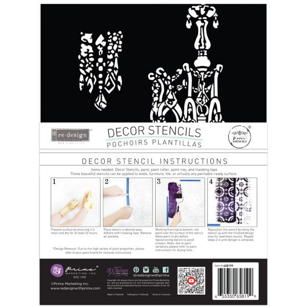 Empire Chandelier - Decor Stencil by Redesign with Prima!