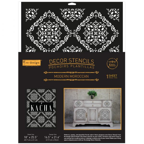 Modern Moroccan - Kacha Decor Stencil by Redesign with Prima! New Release!