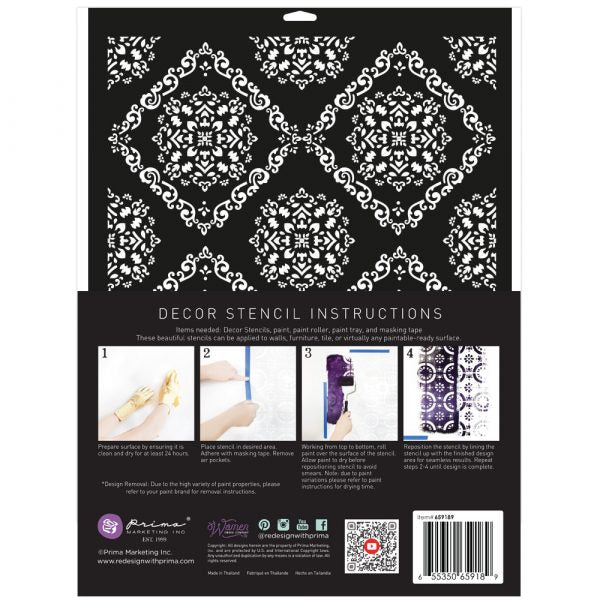 Modern Moroccan - Kacha Decor Stencil by Redesign with Prima! New Release!