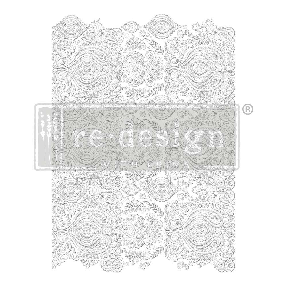 White Engraving - Rub On Furniture Decal Transfer by Redesign with Prima!