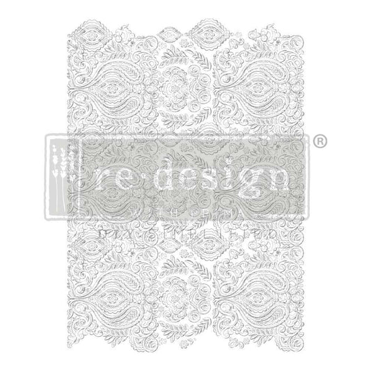 White Engraving - Rub On Furniture Decal Transfer by Redesign with Prima!