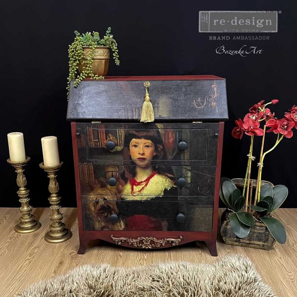 A Girl and Her Pup - A1 Decoupage Paper