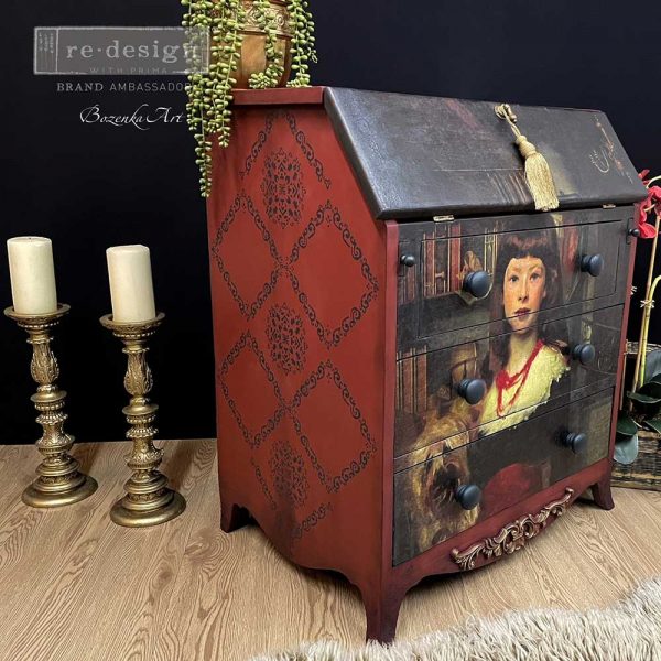 A Girl and Her Pup - A1 Decoupage Paper