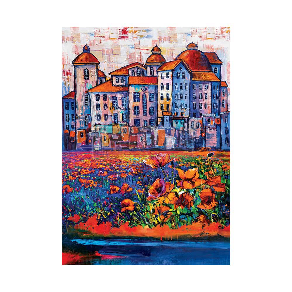 Village in color – A1 Decoupage Fiber Paper