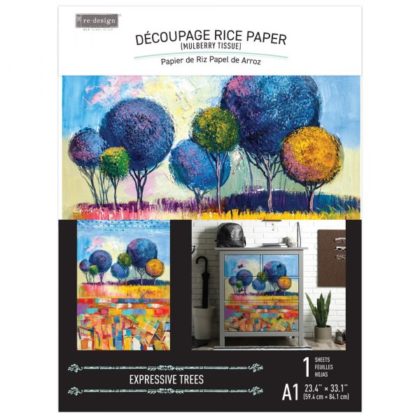 Expressive Trees - A1 Decoupage Paper