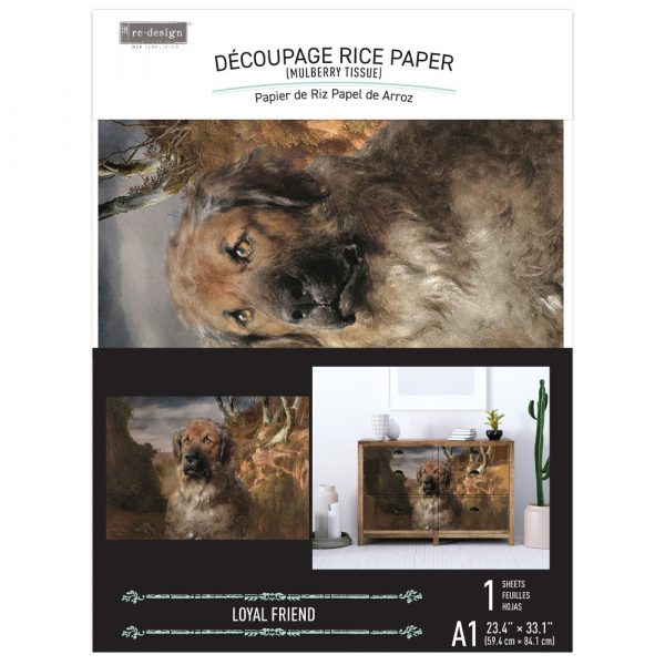Loyal Friend - A1 Decoupage Paper