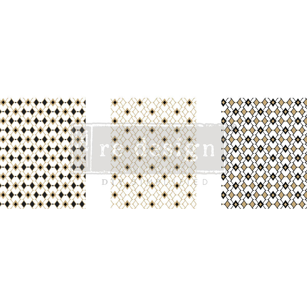 Moroccan Diamonds - Rub-On Decor Middy-Transfer by Redesign with Prima! New Release!