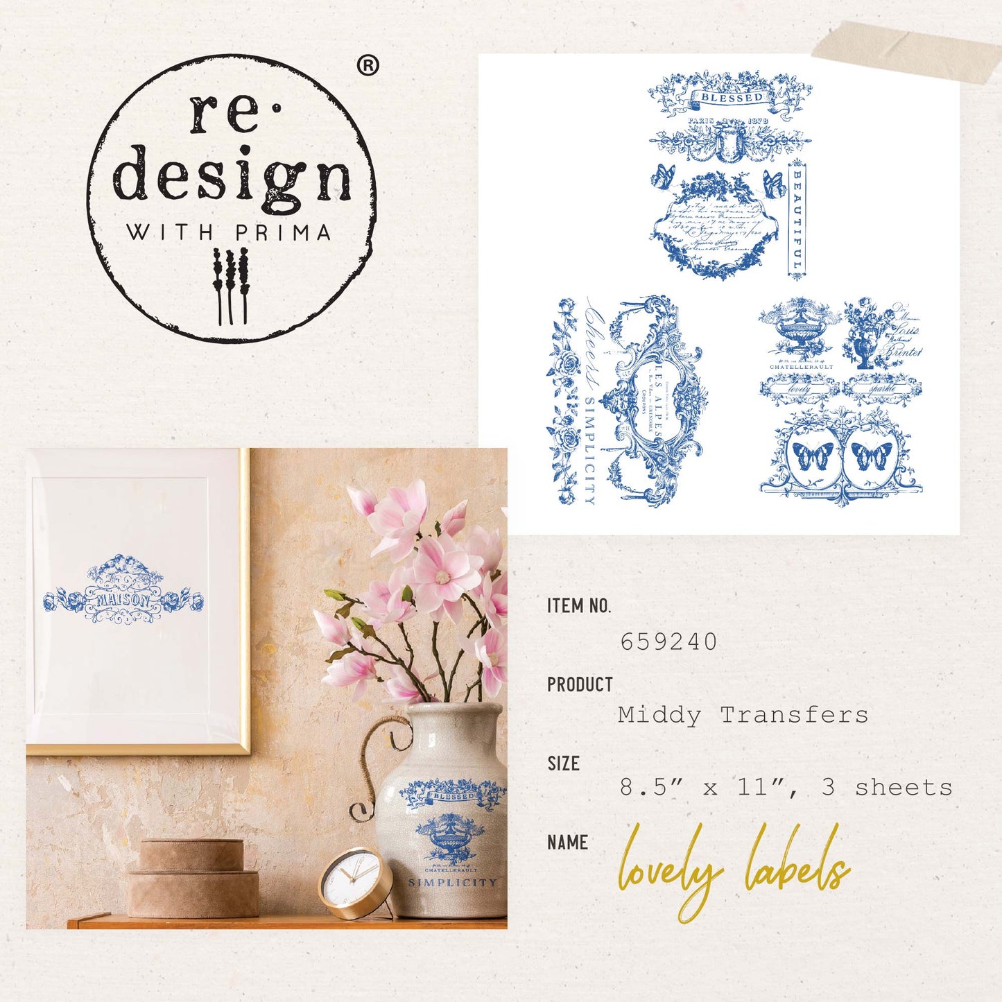 Lovely Labels - Middy Transfer